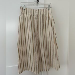 Madewell striped midi skirt size S